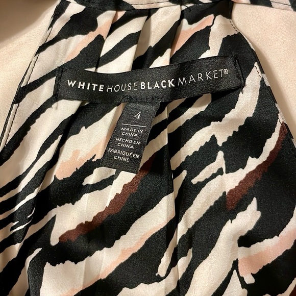 White House Black Market Stunning Lined Zebra Halter Top - Picture 6 of 7